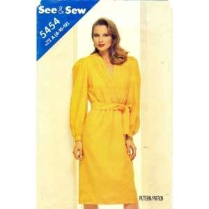 See & Sew 5454 Sewing Pattern Misses Pullover Tucked Dress Size 8   12 