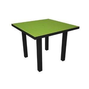  Polywood Recycled Plastic Euro 36 Square Dining Table with 