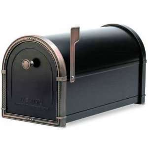   5505BLK Black Coronado Mailbox with Antique Copper Accents 5505