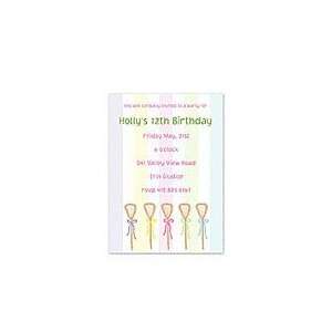  Lacrosse with Bows Birthday Party Invitations Health 