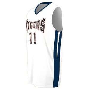  Adult Triple Double Game Jersey   White and Navy   3XL 
