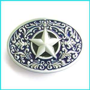  Lone Star State Texas Engraved Background Belt Buckle WT 