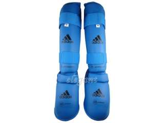 Adidas WKF W.K.F Approved Karate Shin & Instep Pad Blue Color Size S M 