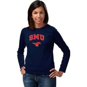  SMU Mustangs Womens Perennial Long Sleeve T Shirt Sports 