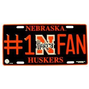  Nebraska Corn Huskers #1 Fan College LICENSE PLATES Plate 