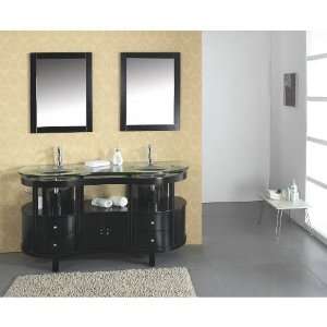   6063 Ronde 62.5 Double Sink Bathroom Vanity in Espresso MD 6063 Home