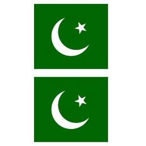  2 Pakistan Pakistani Flag Stickers Decal Bumper Window 