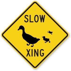  Slow Xing (Duck Symbol) High Intensity Grade Sign, 30 x 