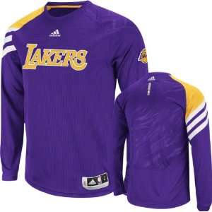   Angeles Lakers Purple 2011 2012 On Court Long Sleeve Shooting Shirt