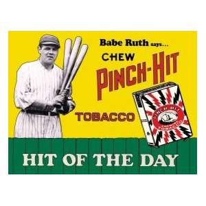 Babe Ruth Pinch Hit Tobacco Metal Sign *Sale*  Sports 
