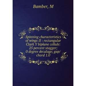   25 percent stagger; 0 degree decalage; gap/chord 1.0 M Bamber Books