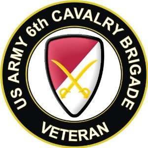  US Army Veteran 6th Cavalry Brigade Unit Crest Decal 