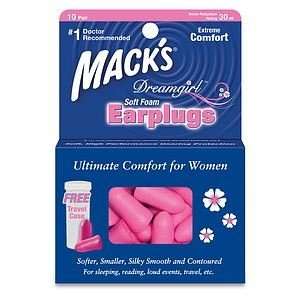  Macks Dreamgirl Soft Foam Earplugs, 10 pr Health 