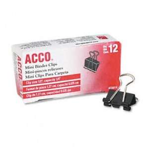  ACCO 72010   Mini Binder Clips, Steel Wire, 1/4 Cap., 1/2w 