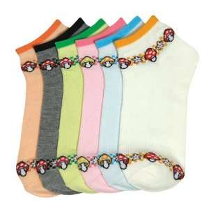 HS Women Fashion Ankle Socks Cute Mushroom Design (size 6 8) 6 Colors 