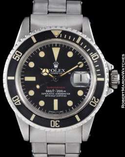 ROLEX VINTAGE RED SUBMARINER 1680 STEEL AUTOMATIC 1972  