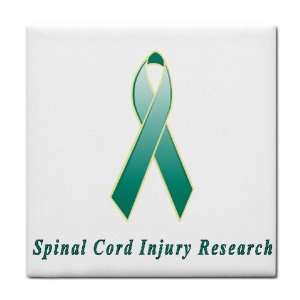 Spinal Cord Injury Research Awareness Ribbon Tile Trivet