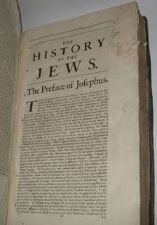 JOSEPHUS, 1683 ANCIENT HISTORY JEWS Rome Greece FOLIO  