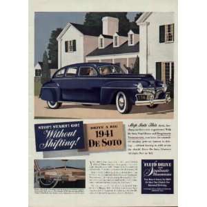 Stop Start Go Without Shifting  1941 DeSoto Ad 