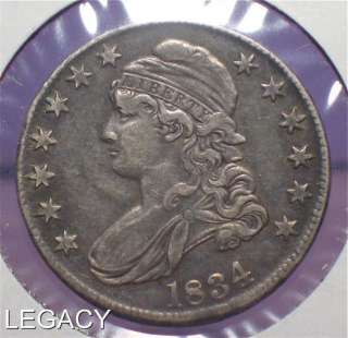 1834 CAPPED BUST HALF DOLLAR BETTER DATE SILVER (GGN+  