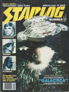 Starlog No 17 Oct 1978 Battlestar Galactica POSTER  