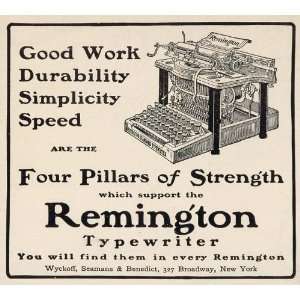 1901 Ad Remington Typewriter Wyckoff Seamans Benedict Office Equipment 