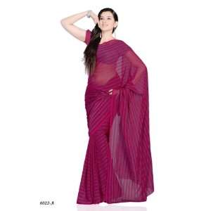 Designer casual wear georgette saree with wine color 
