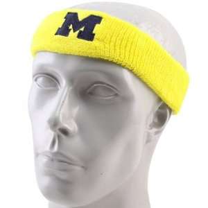  adidas Michigan Wolverines Maize Basic Logo Headband 
