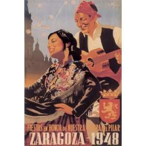   Zaragosa 1948   Poster by Guillermo Menecier (12x18)