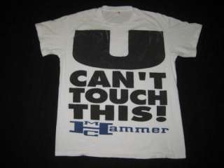 RARE MC HAMMER 1990 VTG U CANT TOUCH THIS T SHIRT RAP  