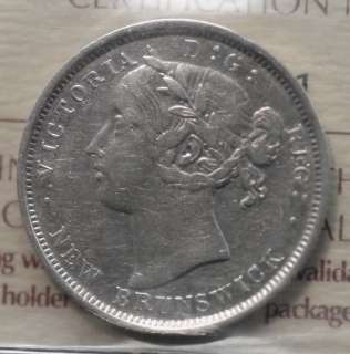 1864 New Brunswick 20 Cents ICCS VF 20  