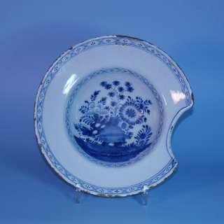 rare Dutch blue Delft 18th century barbers bowl  