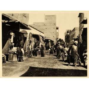  1929 Cairo Business Street Market Shops Camel People 