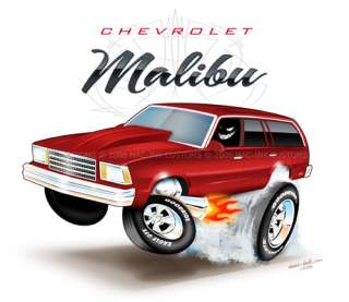 78 81 Chevy Malibu Wagon EMBLEM T Shirt 1978 1979  