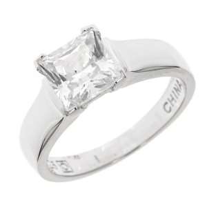   Made with Swarovski Zirconia 1 cttw Wide Band Solitaire Ring, Size 5