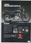 Suzuki GS450 GS450E original vintage motorcycle advert