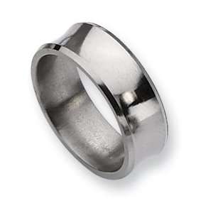  Titanium Concave 8mm Polished Band TB45 8.5 Jewelry