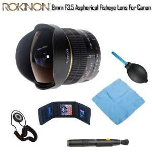  Rokinon 8mm F3.5 Aspherical Fisheye Lens for Canon Dslrs 