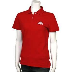  Ashwroth Ohio State Buckeyes Scarlet Ladies Solid Polo 