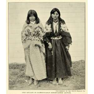  1906 Print Ute Belle Reservation Native American Dress 