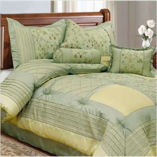   King Comforter Set in Green and Yellow LILYKING 735732114458  
