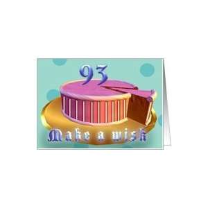   girl cake golden plate 93 years old birthday cake Card Toys & Games