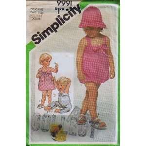  Simplicity Vintage Pattern 9991 Toddlers Jumpsuit, Romper 