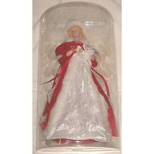  Red/White Angel with Dove Christmas Tree Topper