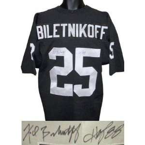  Fred Biletnikoff Autographed Uniform   Black Mitchell 