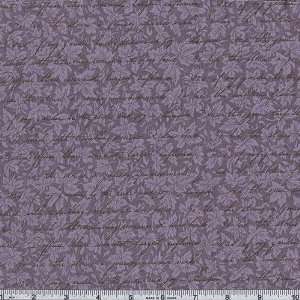  45 Wide Enchantment Script Purple Fabric By The Yard 