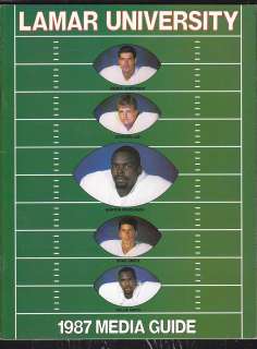 1987 Lamar University Football Media Guide Texas FB  