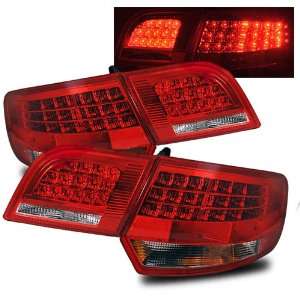  04 07 Audi A3 SportBack Red/Clear LED Tail Lights 