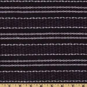 com 60 Wide Light Weight Wool Blend Stripe Black/Grey/Ivory Fabric 