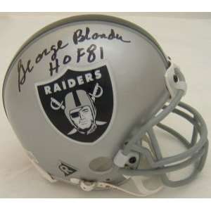  George Blanda Signed Oakland Raiders Mini Helmet 